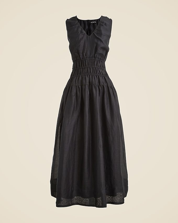 Hyacinth V-Neck Dress in Ramie