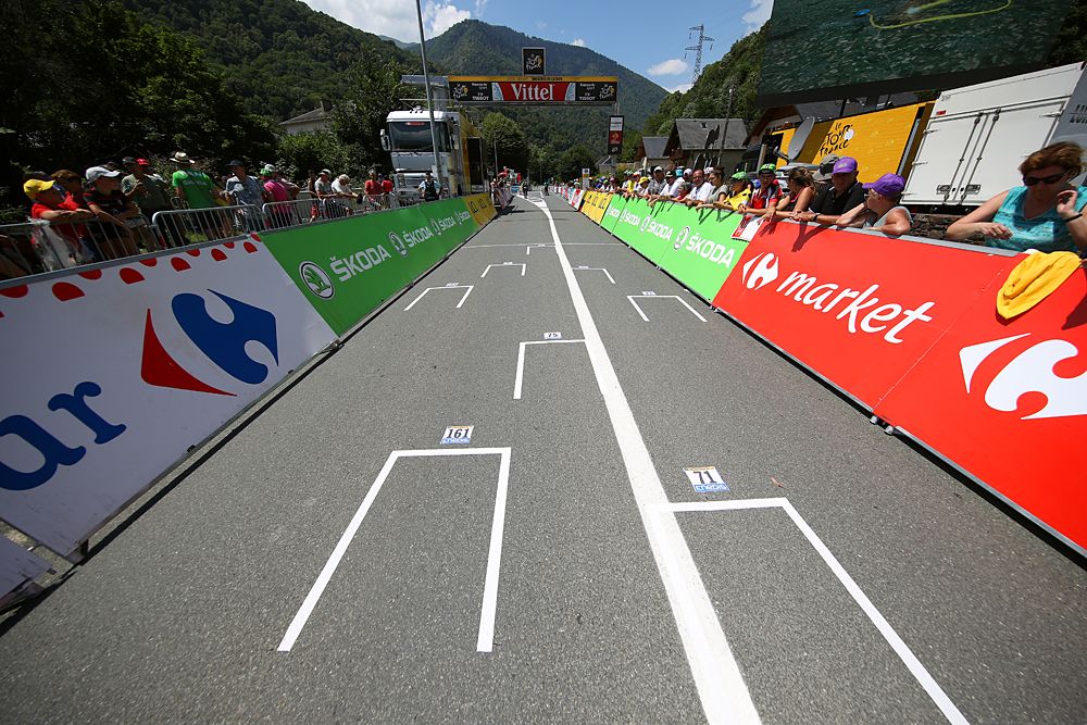 The start grid for stage 17 at the Tour de France