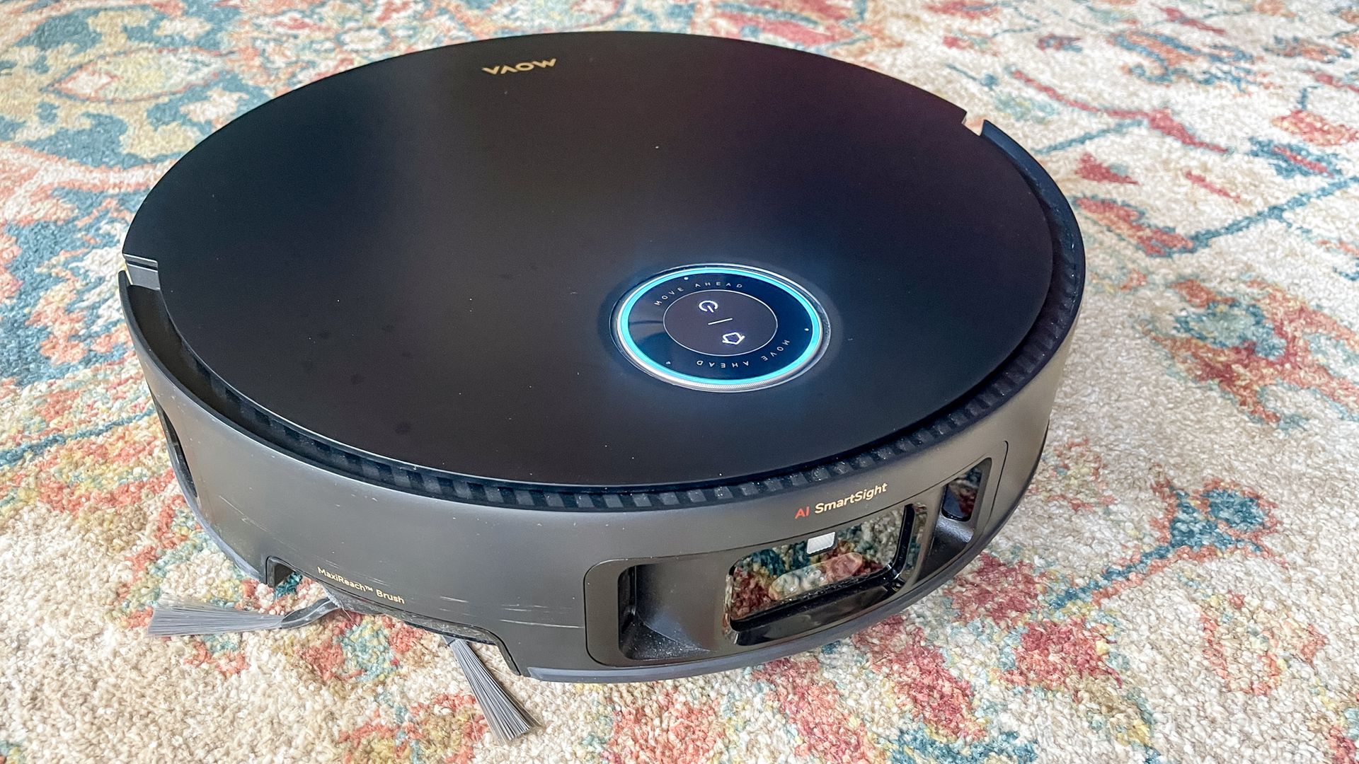 Mova Mobius 60 robot vacuum on carpet
