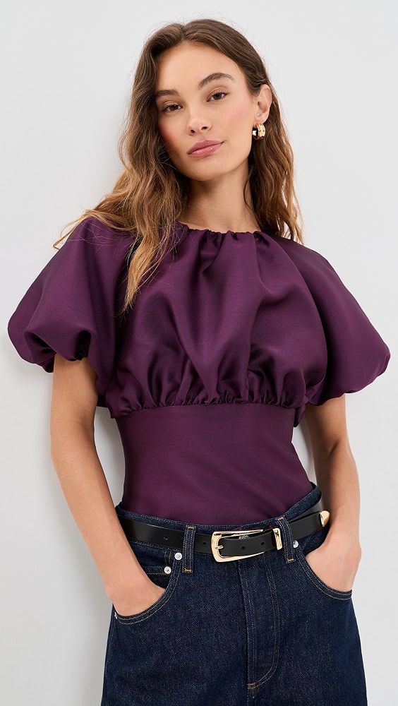 Taffeta Top - Purple