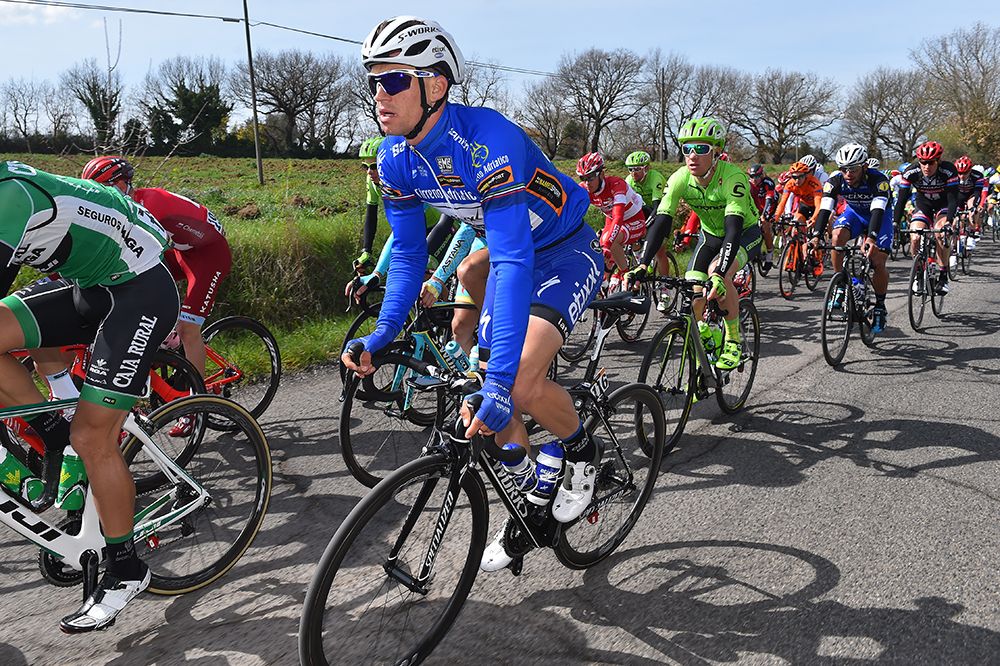 Race leader Zdenek Stybar in the blue jersey