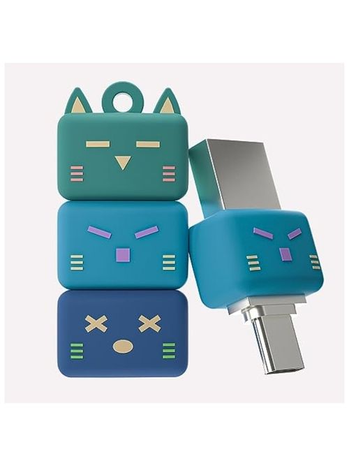 64GB Dual USB Flash Drive (Blue)