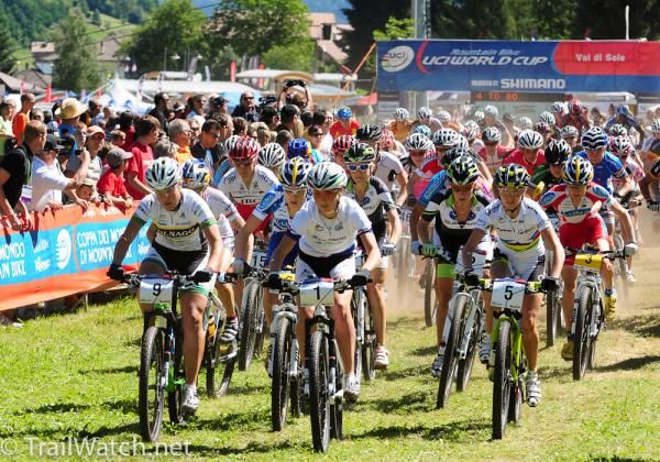 Elite Women's start was about 1 km on grass