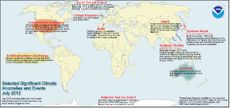 Global weather events for July 2012. 