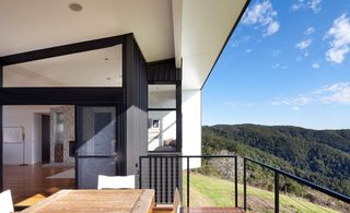 ﻿Large windows in all directions frame the mountain views