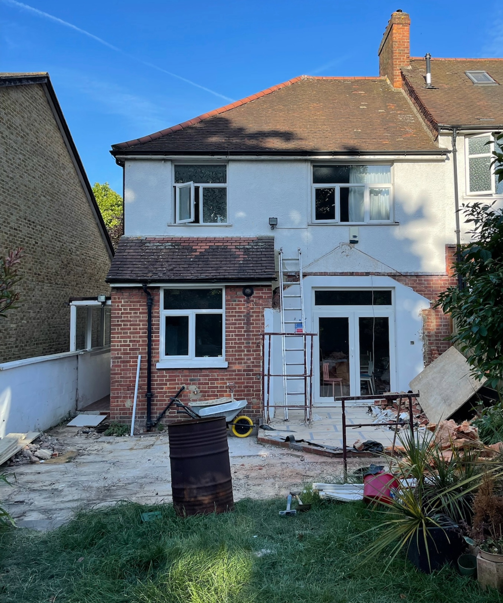 Exterior view of the back of the house - before the renovations took place