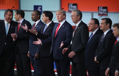 The GOP candidates line up.