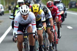 Fabian Cancellara escapes in the 2016 Ghent-Wevelgem