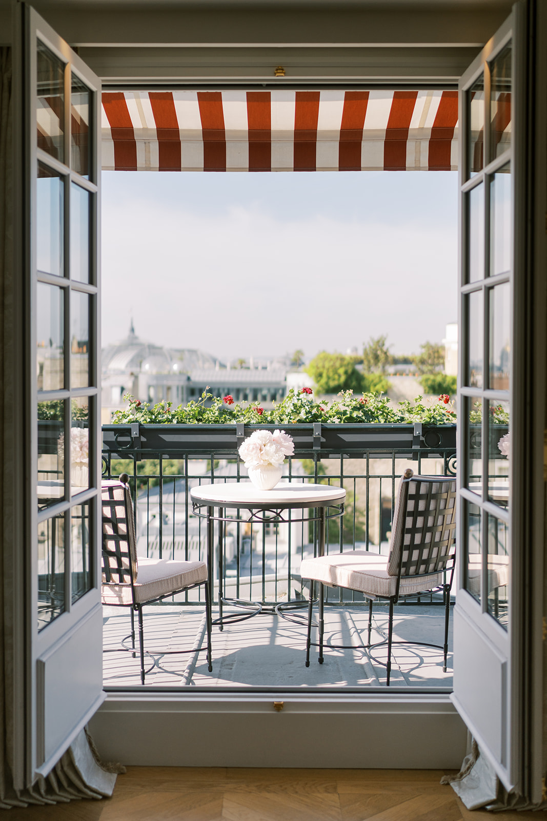 Balcony views from a hotel suite