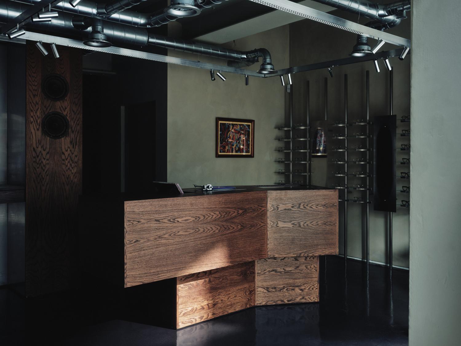 contemporary optician store