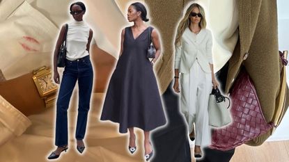 women wearing elegant outfits that show how to look rich through outfit styling