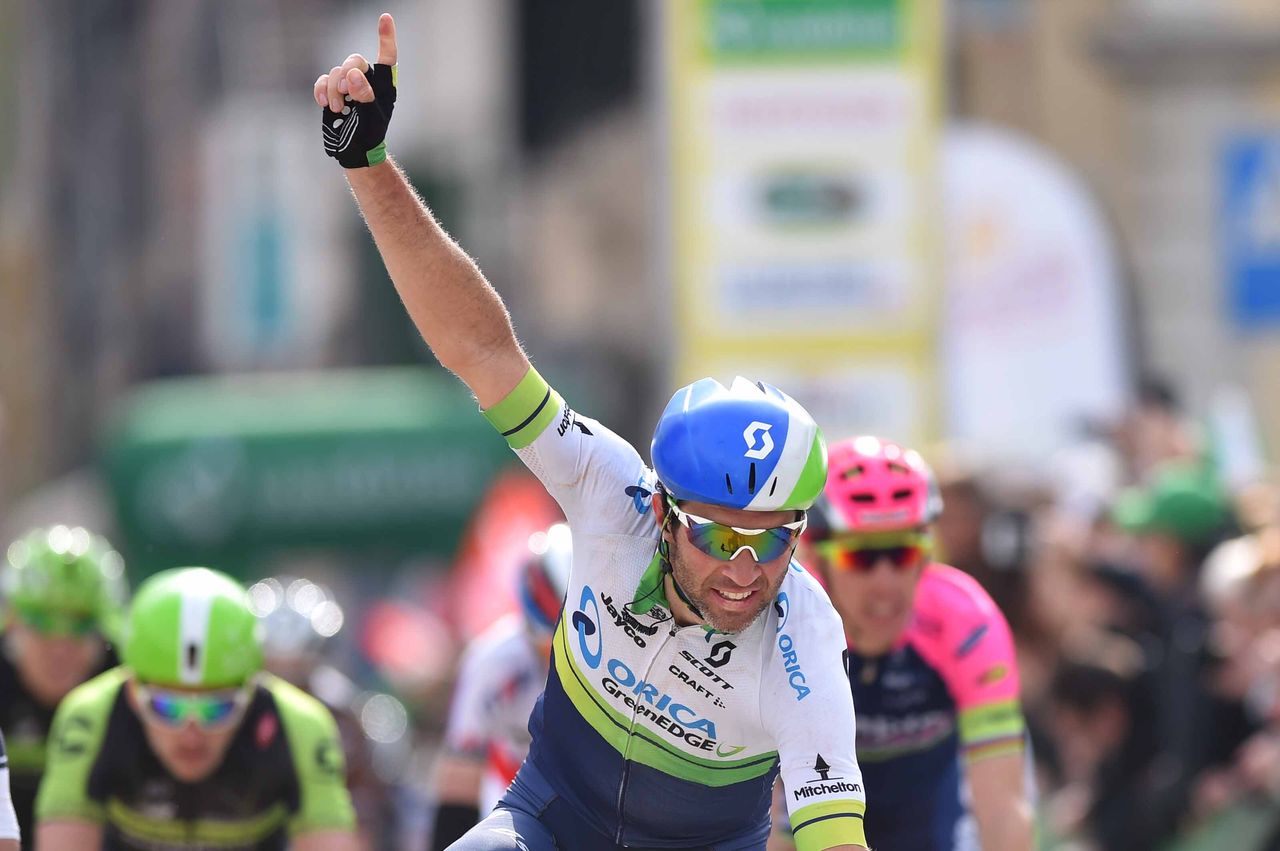 Michael Albasini (Orica-GreenEdge) wins in Saint-Imier at the Tour de Romandie.