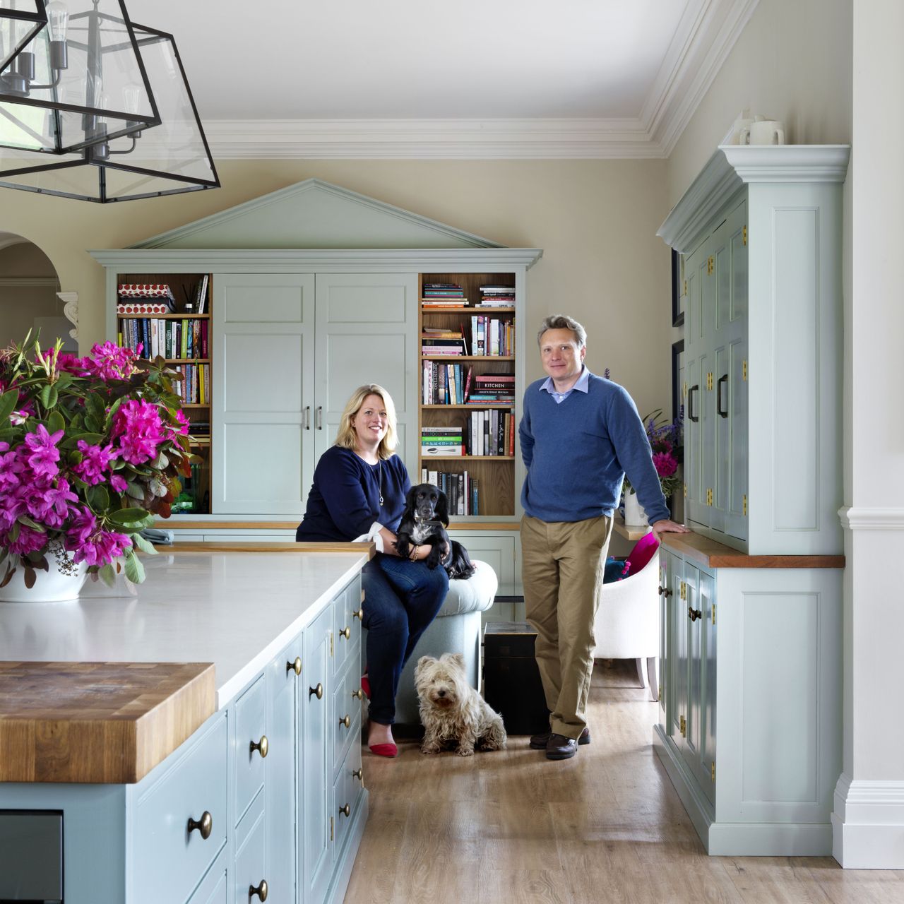 The kitchen at Birdsall House, North Yorkshire - the home of Lord and Lady Willoughby.