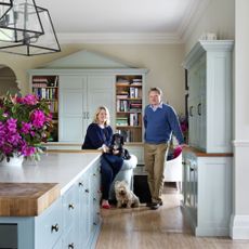 The kitchen at Birdsall House, North Yorkshire - the home of Lord and Lady Willoughby.