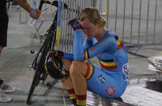 Jolien d'Hoore missed out in the Omnium by just one point.