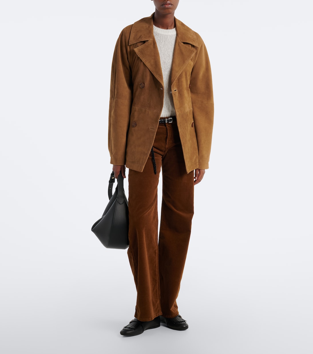 Nora Cotton Corduroy Wide-Leg Pants