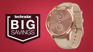 Garmin watch with text reading 'Big Savings'