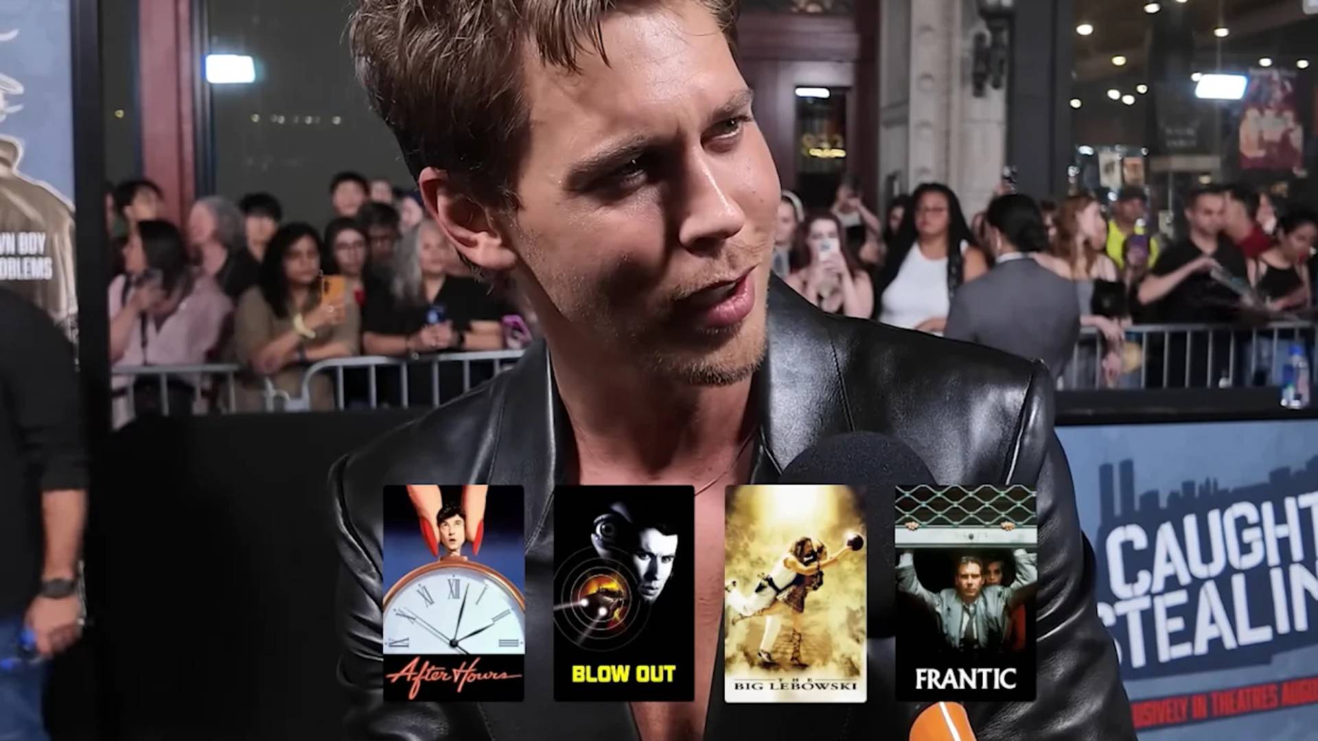 Austin Butler giving his Four Favorites to Letterboxd