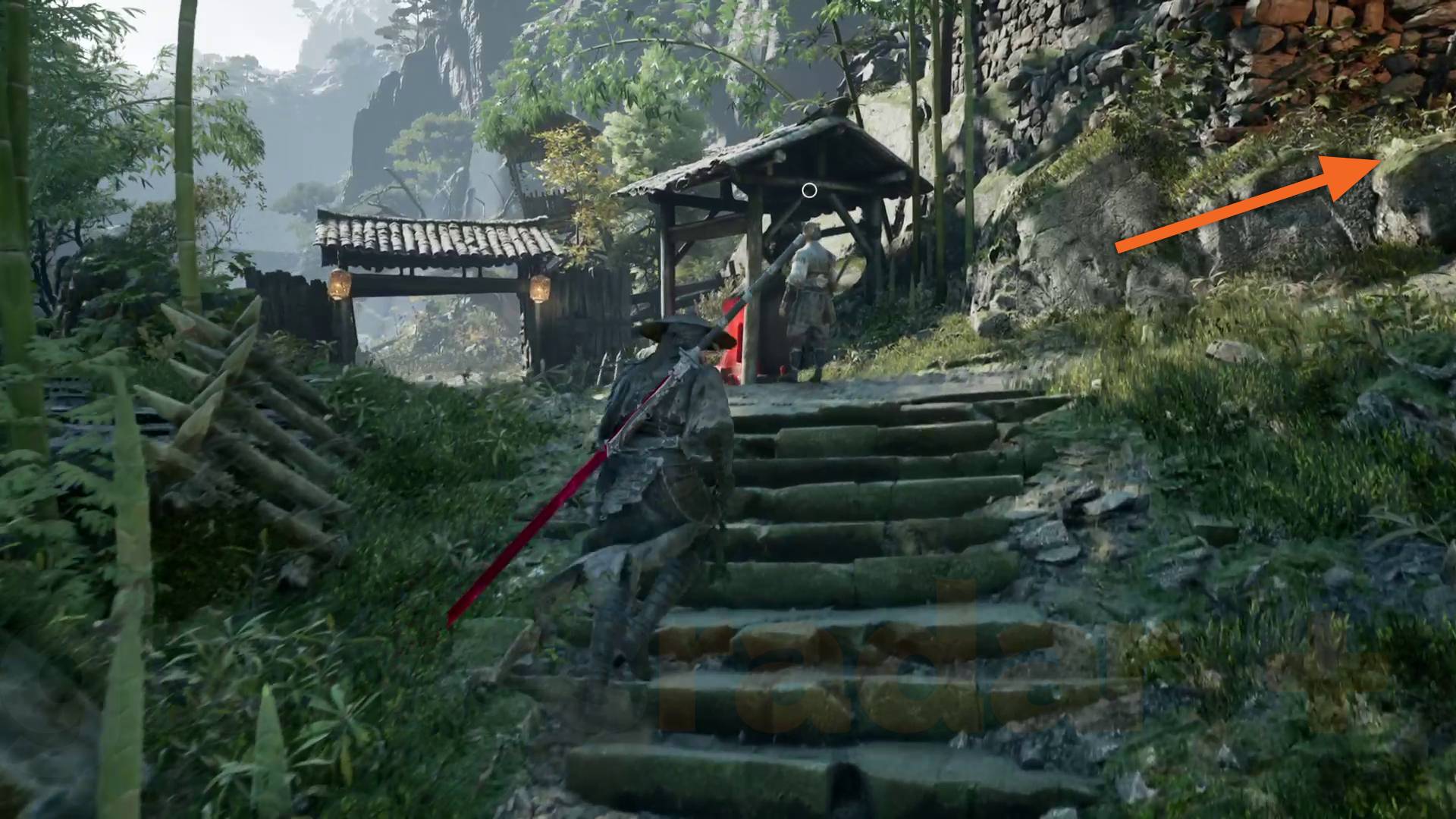 Phantom Blade 0 uphill path in the outpost to the shack where the cell key is located