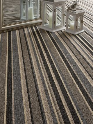 Stripes Chocolate Budget Carpet