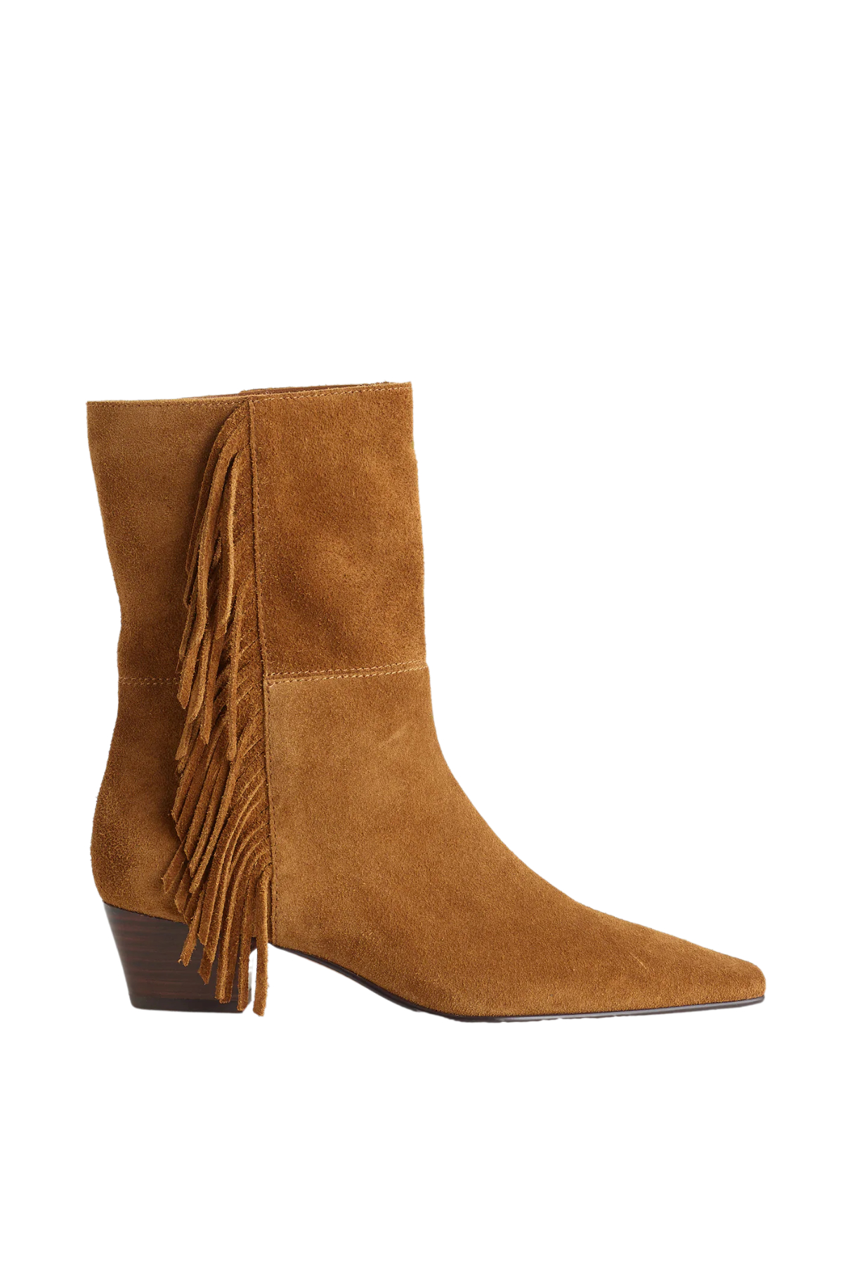 Madewell The Lexie Fringed Ankle Boot in Suede