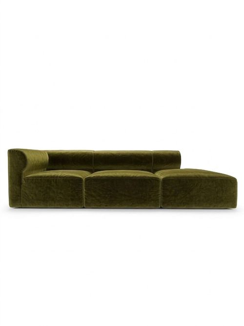Cohen Olive Cotton Matt Velvet Modular Sofa