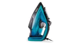 T-fal ultraglide iron in blue and black on a white background.