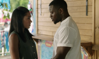Florence and Patrice talk in Death in Paradise season 8 episode 5
