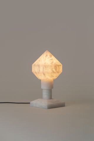 White onyx table lamp