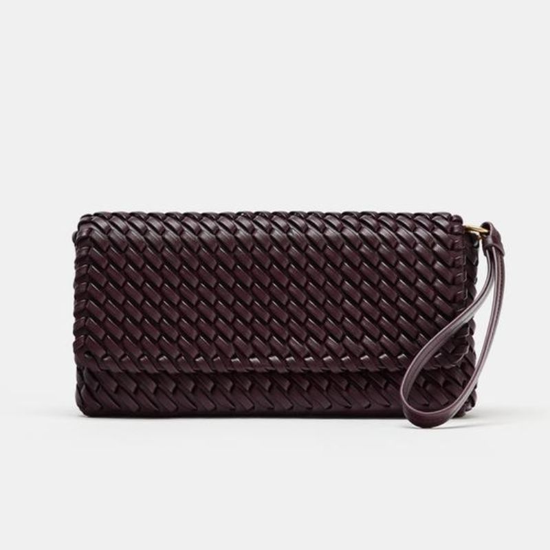 braided clutch bag from Zara