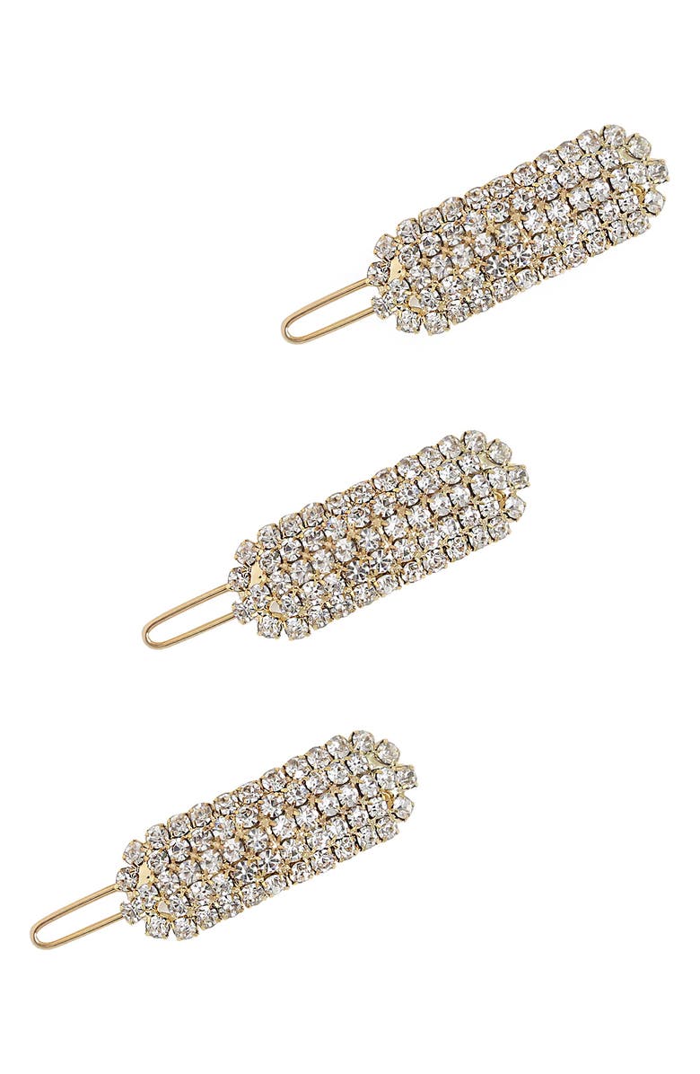 3-Pack Crystal Barrettes