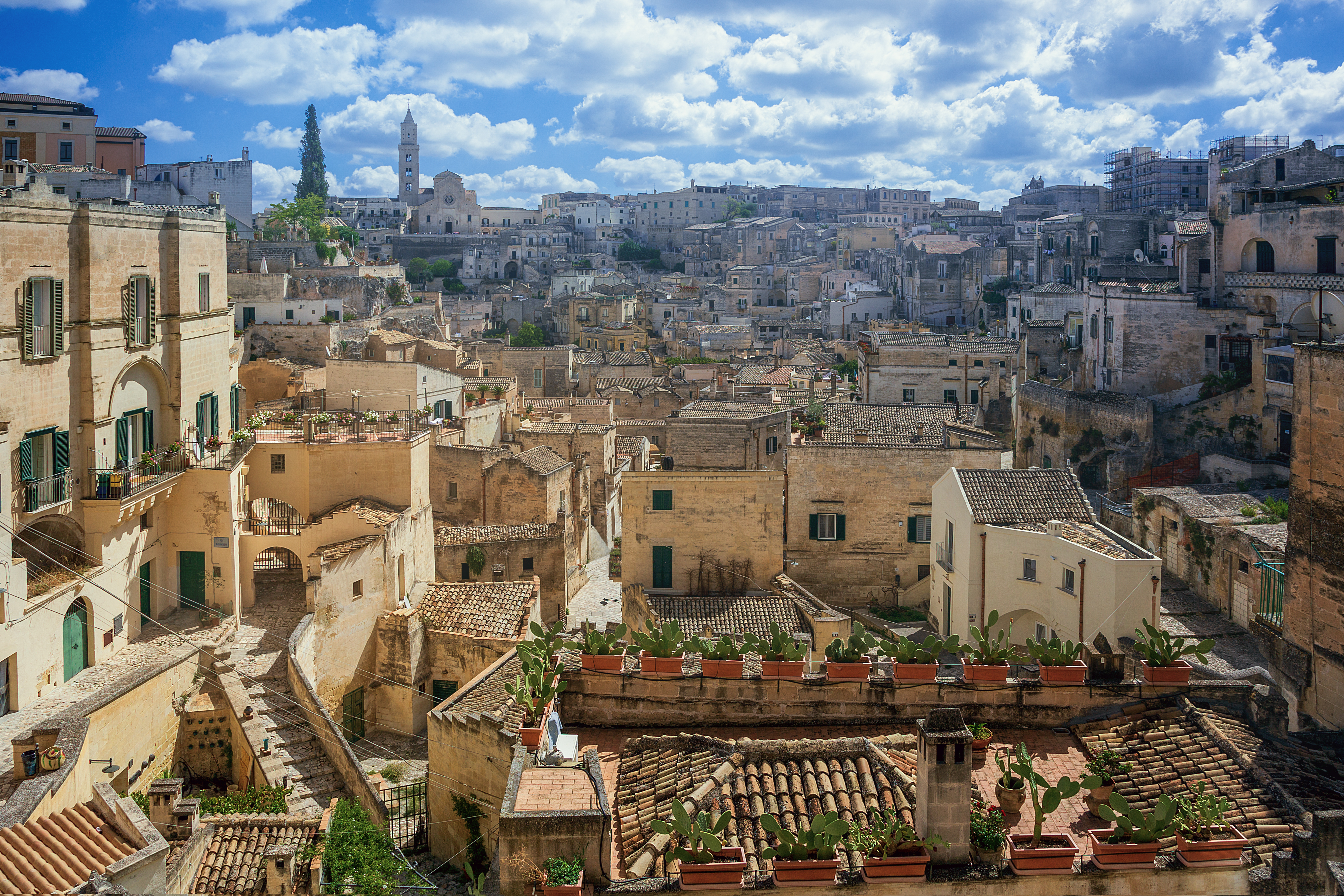 Stone buildings in Matera, Italy