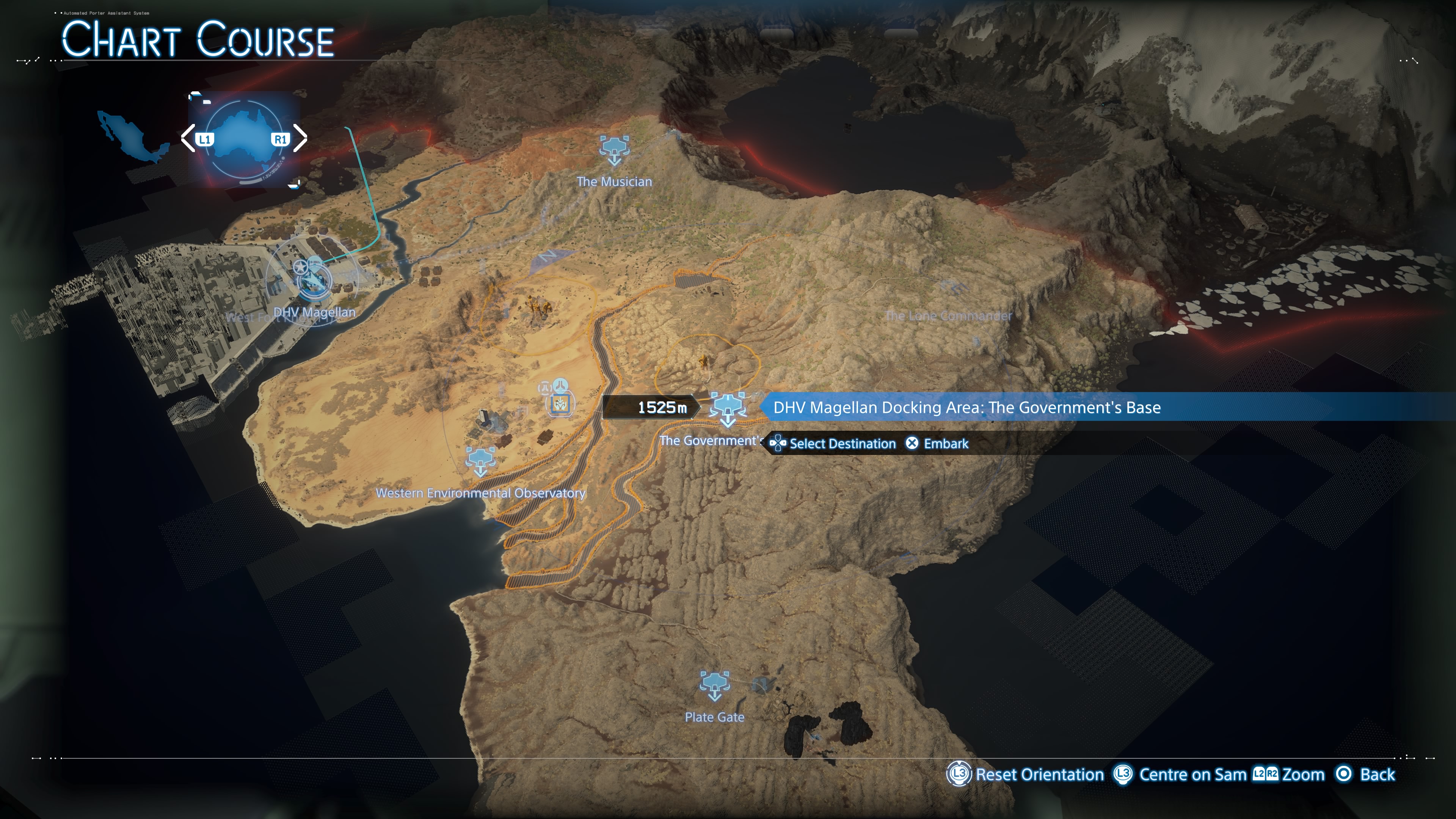 Death Stranding 2 fast travel - Choosing a destination