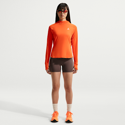 Nike Acg Women's Dri-Fit High-Waisted 10cm (approx) Trail Running Shorts - Ironstone/cave Stone/volt Ice/summit White - Size Xs