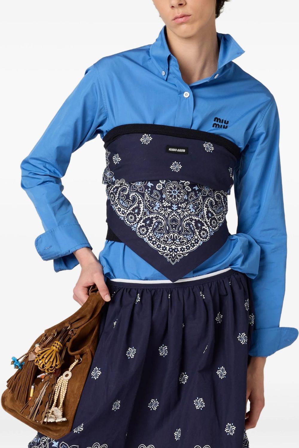 Miu Miu poplin bandana top