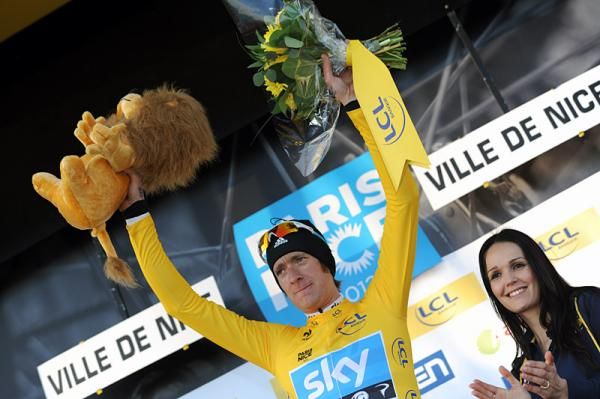 Bradley Wiggins (Sky) remains in the leader's yellow jersey.