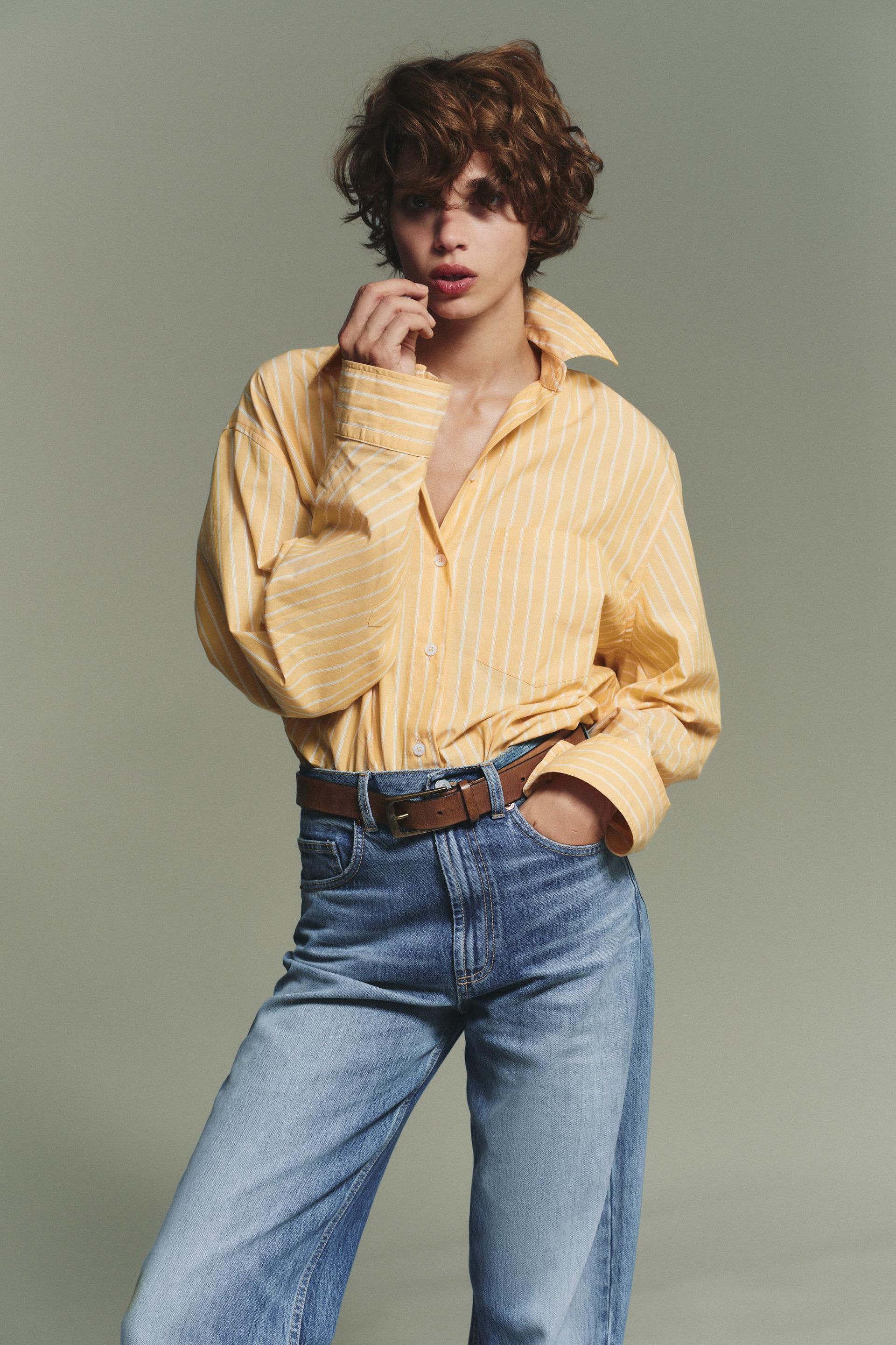 Striped Oversized Poplin Shirt
