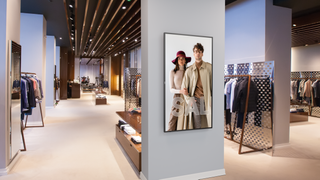 The new sustainable digital signage solution from PPDS in a retail store.
