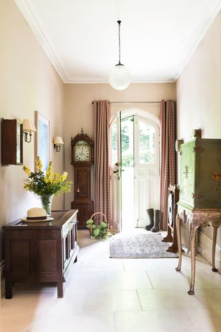 hallway with grandfather clock