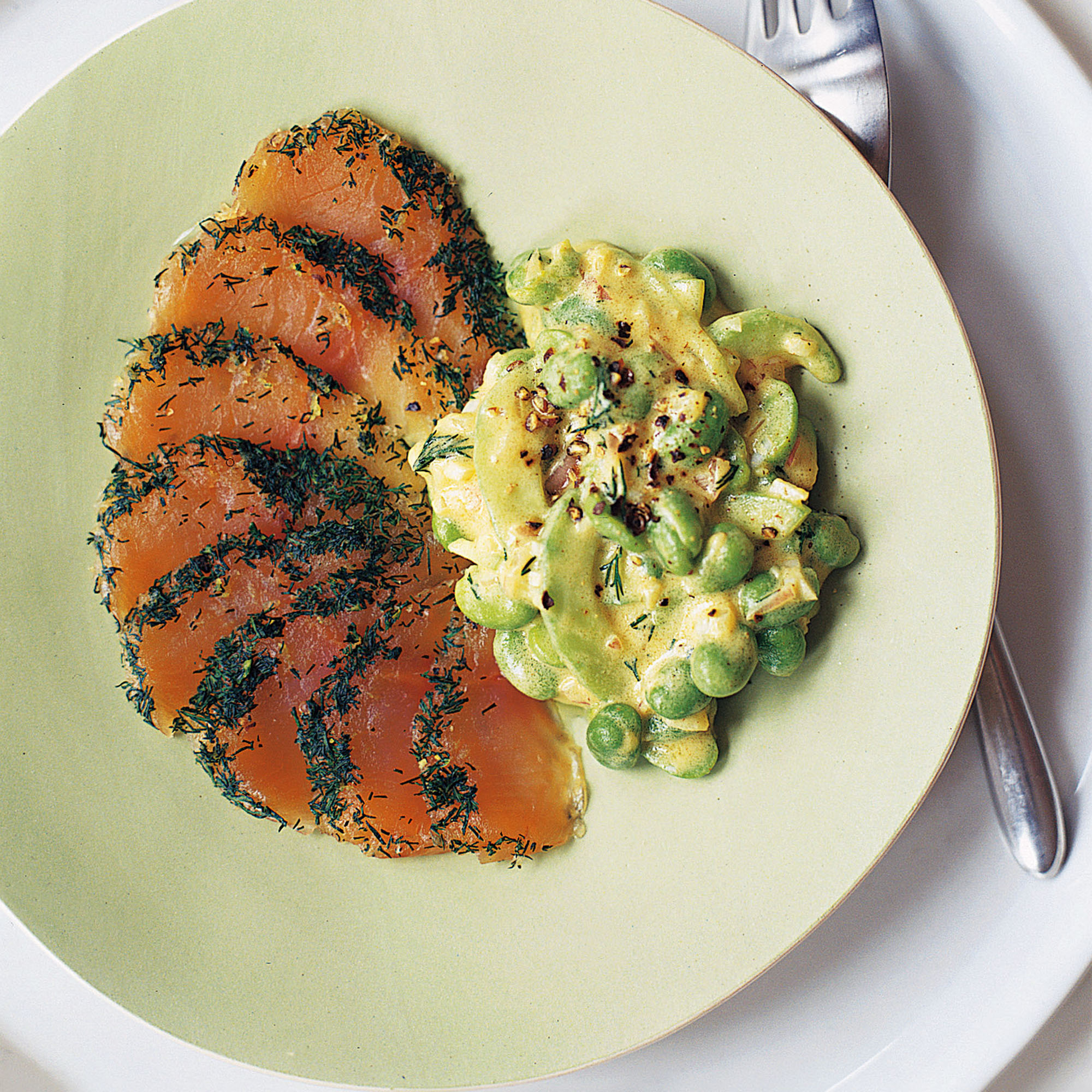 Trout Gravadlax With Broad Bean And Cucumber Salad Lunch Recipes Woman Home