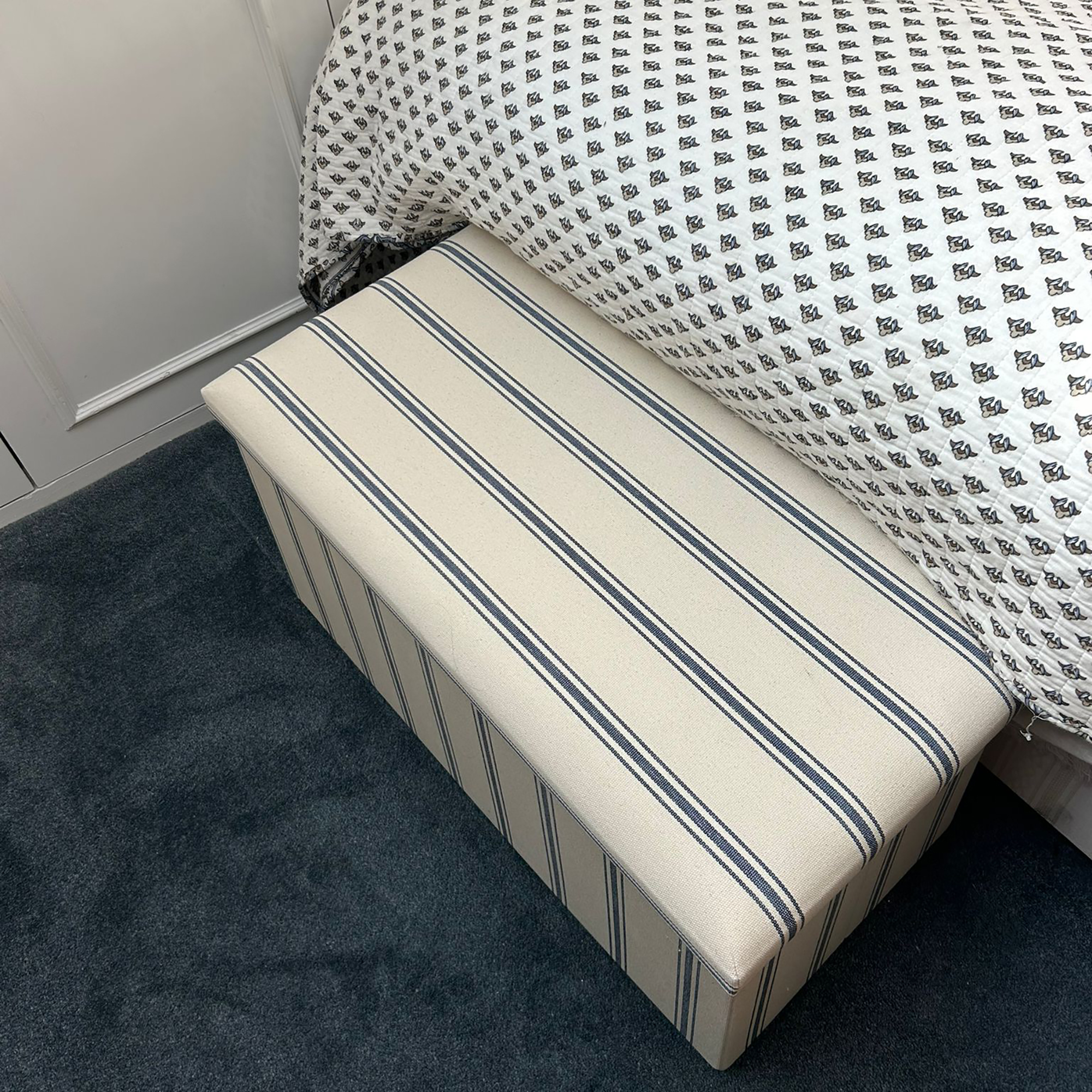 Dunelm ottoman in bedroom