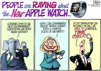 Political cartoon Technology Apple watch
