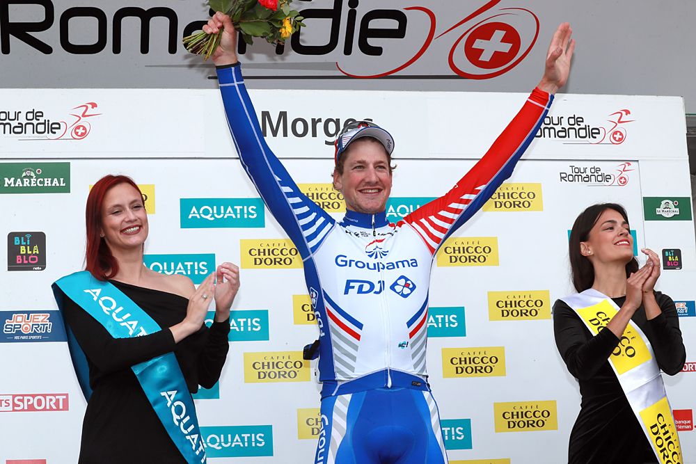 Stefan Kung (Groupama-FDJ) wins stage 2 at Tour de Romandie