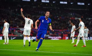 Captain Harry Kane scored a hat-trick against Albania