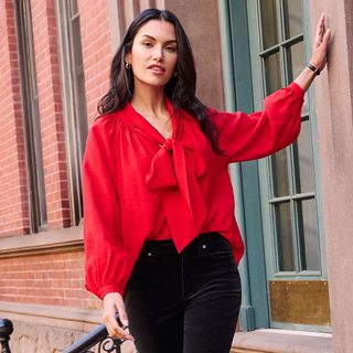 Women's Bow Neck Blouse