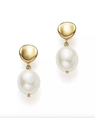 Bloomingdale's Cultured Freshwater Pearl Drop Earrings in 14K Yellow Gold, 8mm
