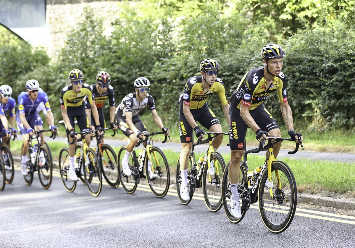 Picture by SWpix.com - 08/09/2021 - Cycling - AJ Bell Tour of Britain Stage 4 - Aberaeron to Great Orme, Llandudno, England - Team Jumbo Visma.