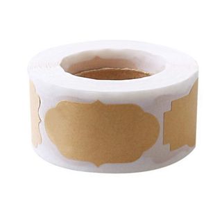 A roll of brown storage labels