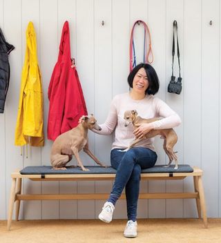 Christine Chau with her dogs