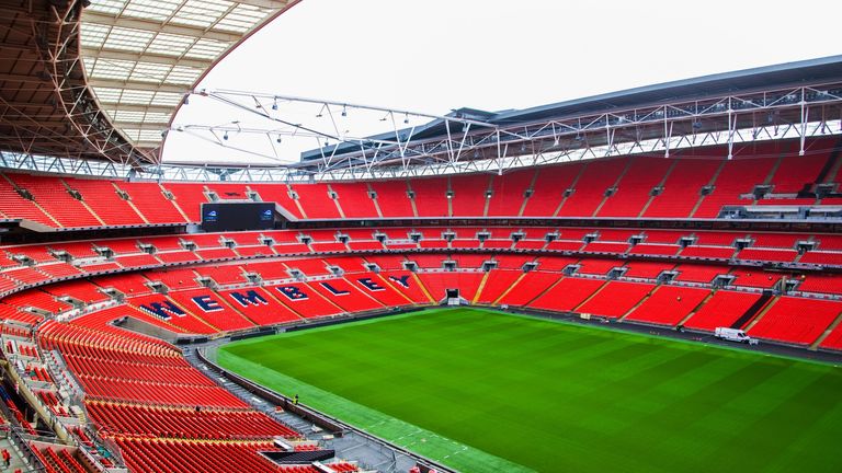 View of inside Wembley Stadium